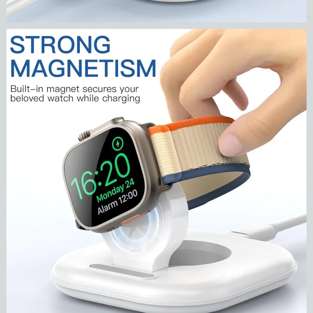 Blue Marble Magnetic Watch Charger Dock for Apple Watch